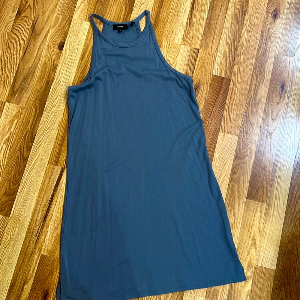 Theory blue gray tank dress medium